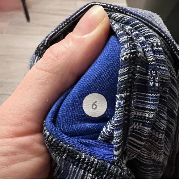 Lululemon Athletica Blue Space Dye Wunder Under Cropped Leggings, Women’s Size 6 - Picture 4 of 7